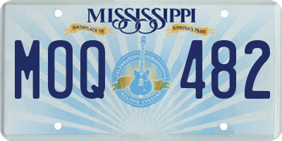 MS license plate MOQ482