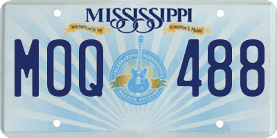 MS license plate MOQ488
