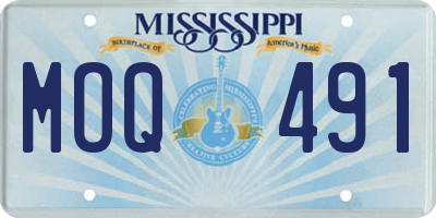 MS license plate MOQ491