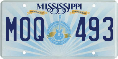 MS license plate MOQ493