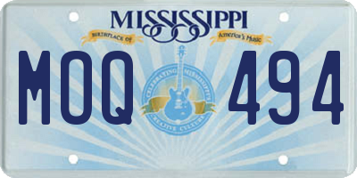 MS license plate MOQ494