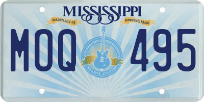 MS license plate MOQ495