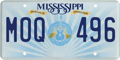 MS license plate MOQ496