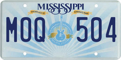 MS license plate MOQ504