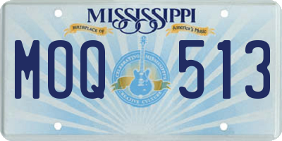 MS license plate MOQ513