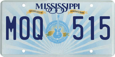 MS license plate MOQ515