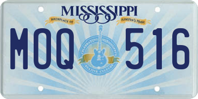 MS license plate MOQ516