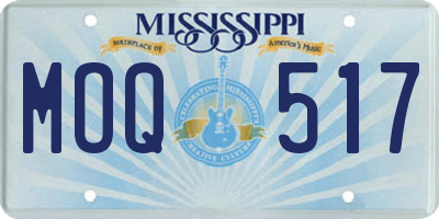 MS license plate MOQ517