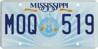 MS license plate MOQ519