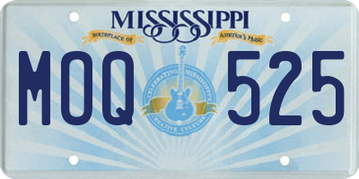 MS license plate MOQ525