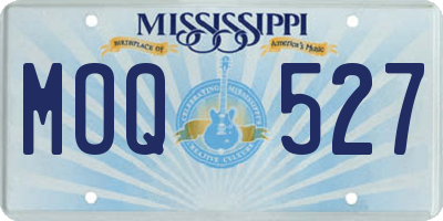 MS license plate MOQ527