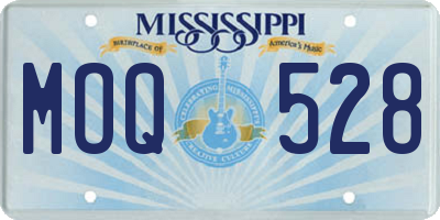 MS license plate MOQ528