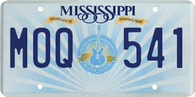 MS license plate MOQ541