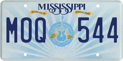 MS license plate MOQ544