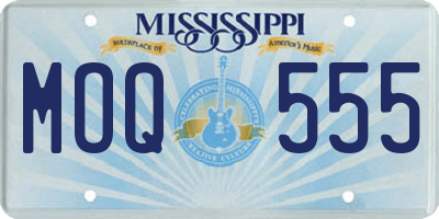MS license plate MOQ555