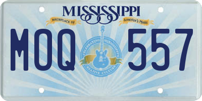 MS license plate MOQ557