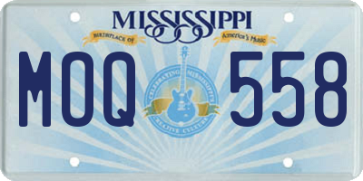 MS license plate MOQ558