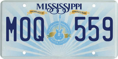 MS license plate MOQ559