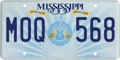 MS license plate MOQ568