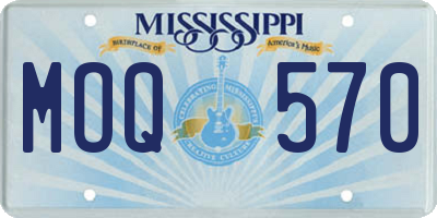 MS license plate MOQ570