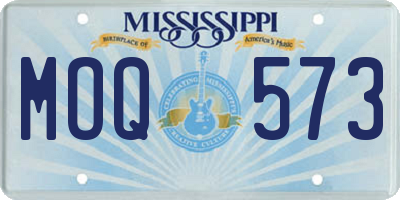 MS license plate MOQ573
