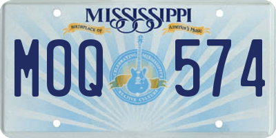 MS license plate MOQ574