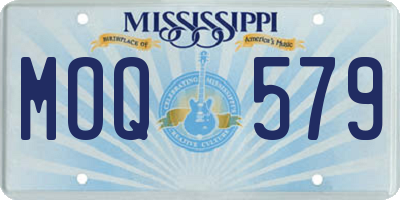 MS license plate MOQ579