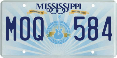 MS license plate MOQ584