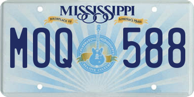 MS license plate MOQ588