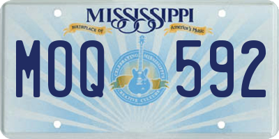 MS license plate MOQ592