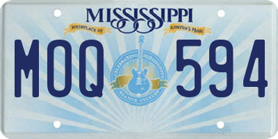 MS license plate MOQ594