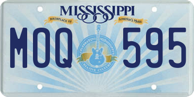 MS license plate MOQ595