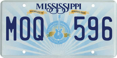 MS license plate MOQ596
