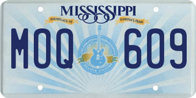MS license plate MOQ609