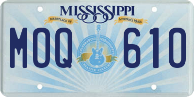 MS license plate MOQ610