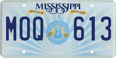 MS license plate MOQ613