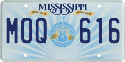 MS license plate MOQ616