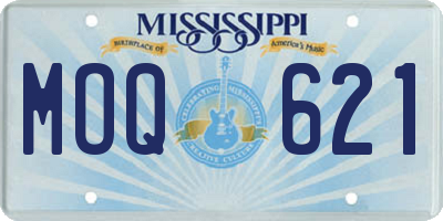 MS license plate MOQ621
