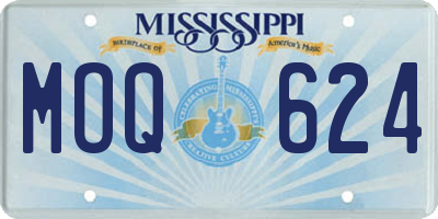 MS license plate MOQ624