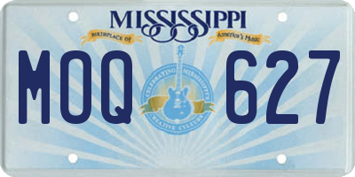 MS license plate MOQ627