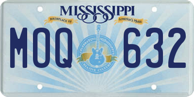 MS license plate MOQ632