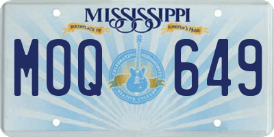 MS license plate MOQ649