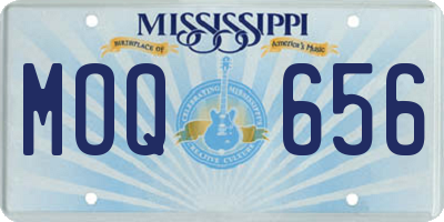 MS license plate MOQ656