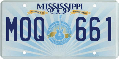 MS license plate MOQ661