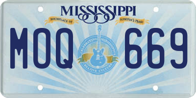 MS license plate MOQ669