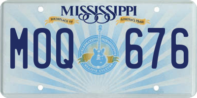 MS license plate MOQ676