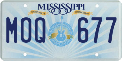 MS license plate MOQ677