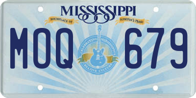 MS license plate MOQ679