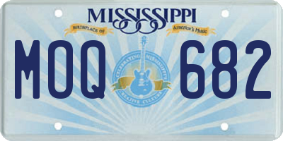 MS license plate MOQ682