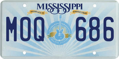 MS license plate MOQ686